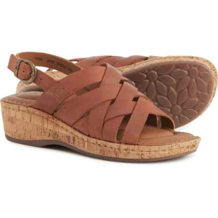 Born Laila Wedge Sandals - Leather (For Women) in Brown