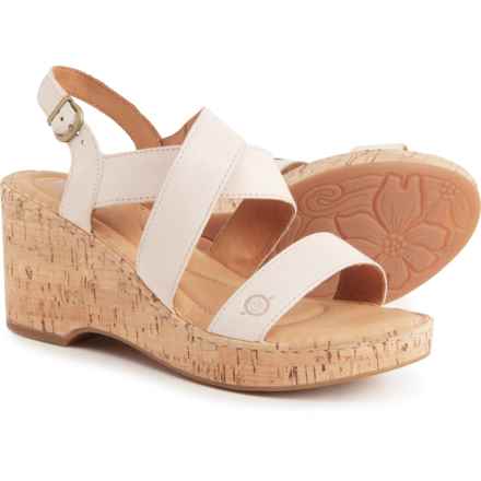 Born Lanai Wedge Sandals - Leather (For Women) in Bone
