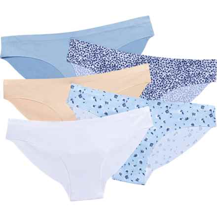 Born Laser-Cut Panties - 5-Pack, Bikini Briefs in Blue