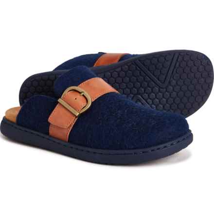 Born Lia Clogs - Wool and Leather (For Women) in Navy