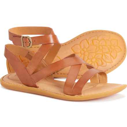 Born Libra Gladiator Strap Sandals - Leather (For Women) in Brown