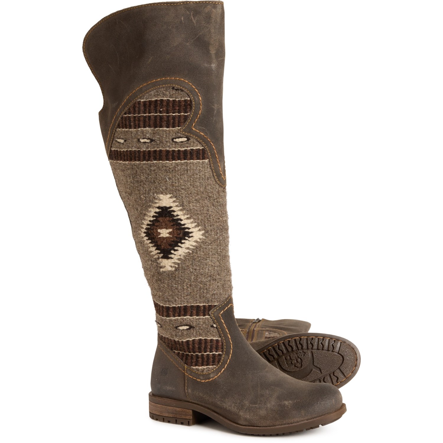 (取寄) ボーン レディース ルセロ トール ブランケット ブーツ Born women Lucero Tall Blanket Boots (For Women)  Dark Grey Born Lucero Tall Blanket Boots (For Women) - Save 67%