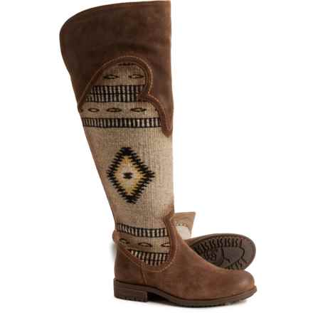 Born Lucero Tall Blanket Boots - Leather (For Women) in Taupe