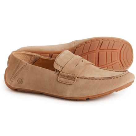 Born Marcel Penny Loafers - Suede (For Men) in Taupe