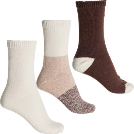 Born Marled Color Block Super Soft Boot Socks -  3-Pack, Crew (For Women) in Oatmeal