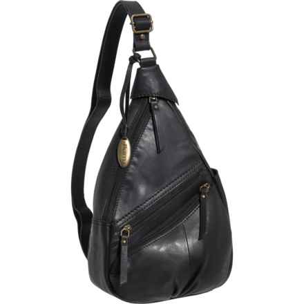 Born Marquette Multi-Pocket Sling Bag - Leather in Black