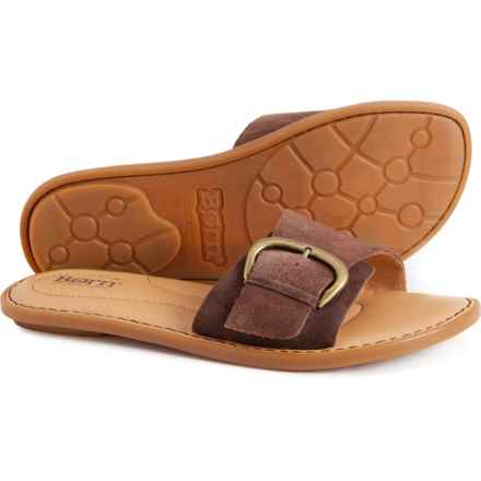 Born Miarra Buckle Slide Sandals - Leather (For Women) in Brown