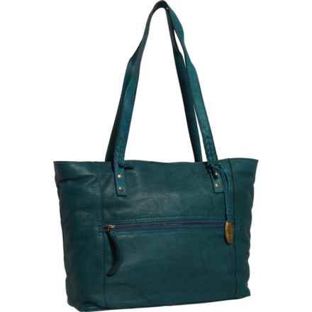 Born Midwood Tote Bag - Leather (For Women) in Mineral Blue