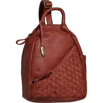 Born Millport Woven Sling Bag - Leather in Saddle