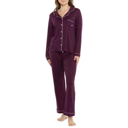Born Notch Collar Pajamas - Long Sleeve in Wine