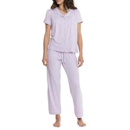 Born Notch Collar Pajamas - Short Sleeve in Lilac