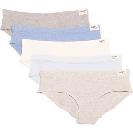 Born Organic Cotton Panties - 5-Pack, Hipster in Grey