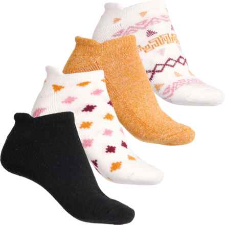 BORN OUTDOOR Half-Cushion No-Show Socks - 4-Pack, Below the Ankle (For Women) in Ivory