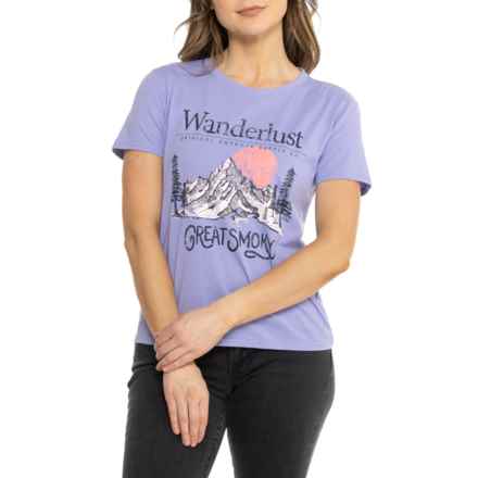 BORN OUTDOOR Wanderlust Great Smoky Graphic T-Shirt - Short Sleeve in Lavender