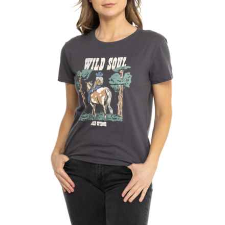 BORN OUTDOOR Wild Soul Graphic T-Shirt - Short Sleeve in Charcoal