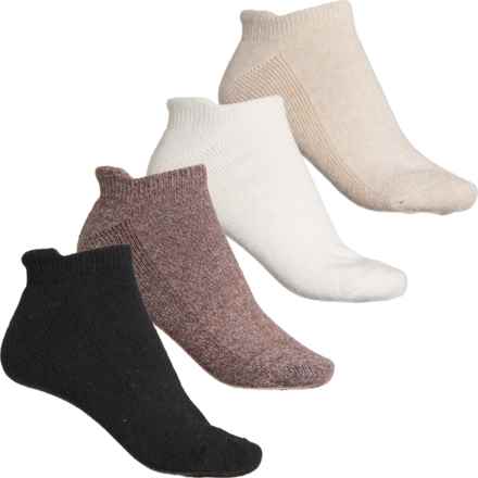 BORN OUTDOORS Half-Cushion No-Show Socks - 4-Pack, Below the Ankle (For Women) in Oatmeal