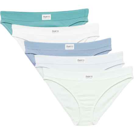 Born Ribbed Panties - 5-Pack, Organic Cotton, Bikini in Green
