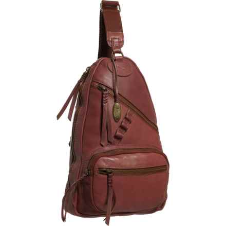 Born Sintra Two-Tone Sling Bag - Leather in Saddle/Saddle