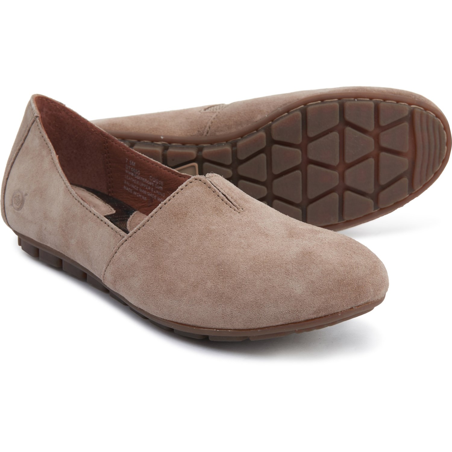 taupe slip on shoes