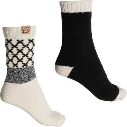 Born Textured Boot Socks - 2-Pack, Crew (For Women) in Ivory