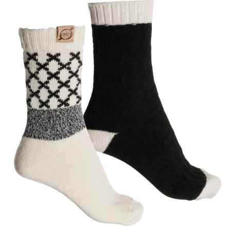 Born Textured Boot Socks - 2-Pack, Crew (For Women) in Ivory