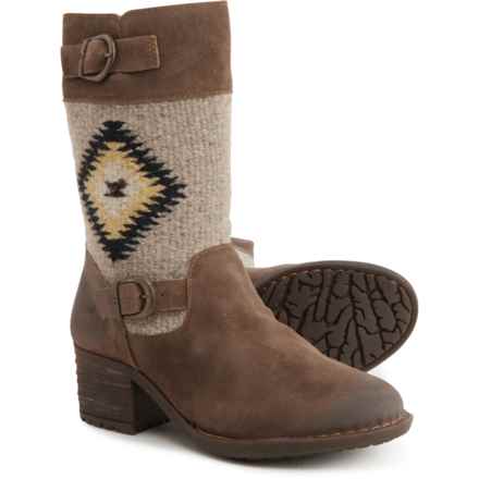 Born Triana Tribal-Inspired Mid Boots - Leather, Wool (For Women) in Taupe