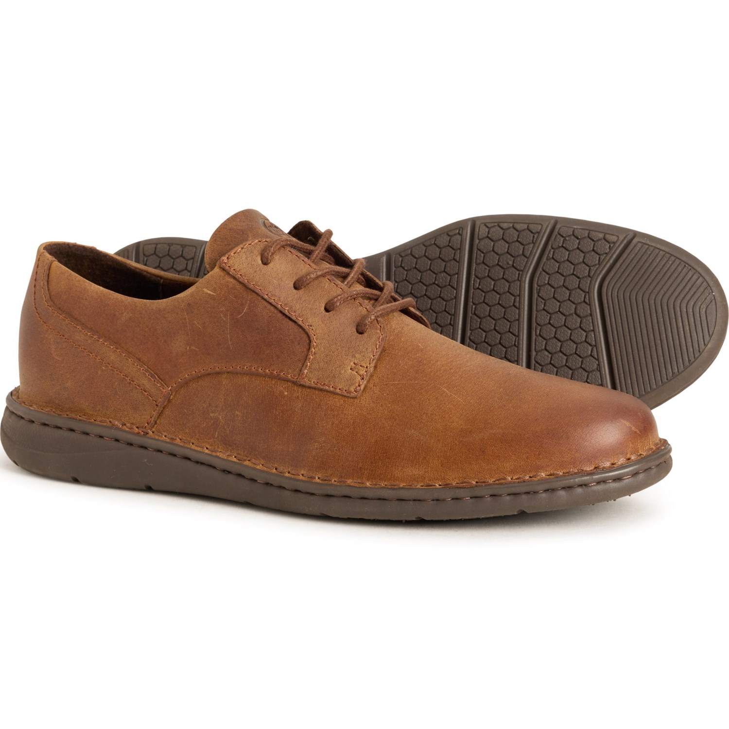 Born Tristen Shoes for Men | Dark Brown/Rust | Size 9.5 | Leather