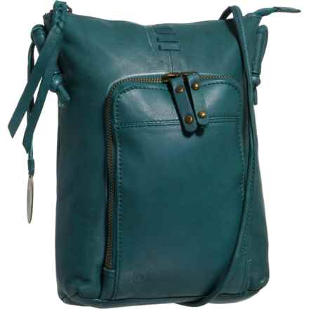Born Walden Organizer Crossbody Bag - Leather in Mineral Blue