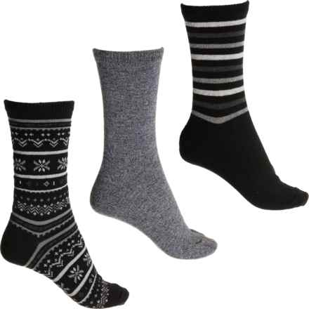 Born Wool-Blend Boot Socks - 3-Pack, Crew (For Women) in Black