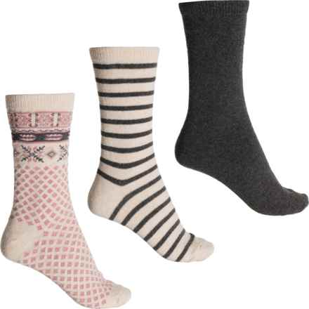 Born Wool-Blend Socks - 3-Pack, Crew (For Women) in Light Pink