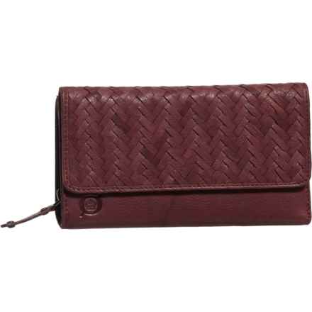 Born Woven Deluxe Wallet - Leather in Wine