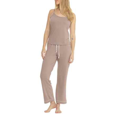 Born Yummy Notch Collar Oversized Pajamas - 3-Piece in Neutral