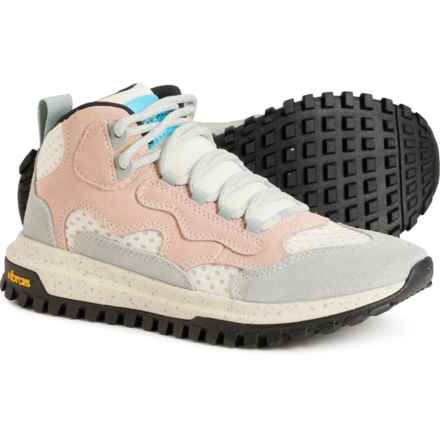 BRANDBLACK Santa Monica High-Top Sneakers - Leather (For Women) in Tan Grey Aqua