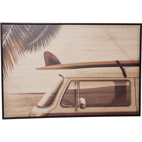 Brentwood 24x36” Summer Surfing Framed Canvas Print in Multi
