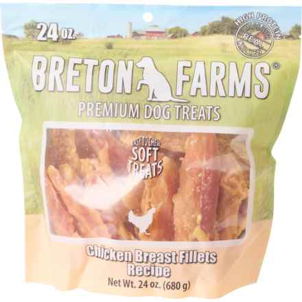 Breton Farms Jerky Fillets Dog Treats - 24 oz. in Chicken