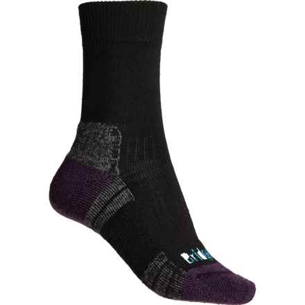 Bridgedale Lightweight Endurance Hiking Boot Socks - Crew (For Women) in 016 Black/Purple