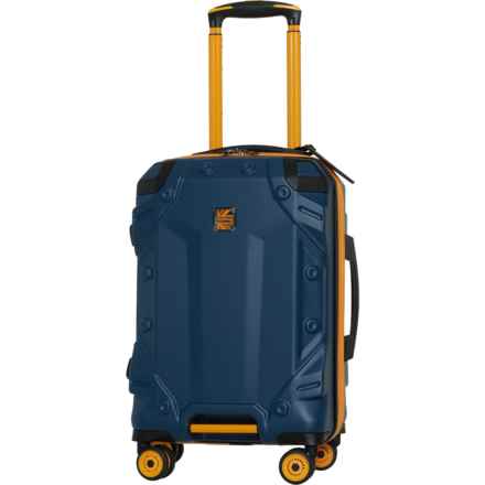 BritBag 21” Himalayas Spinner Carry-On Suitcase - Hardside, Expandable, Dark Pond-Cadmiun Yellow Trim in Dark Pond/Cadmiun Yellow Trim