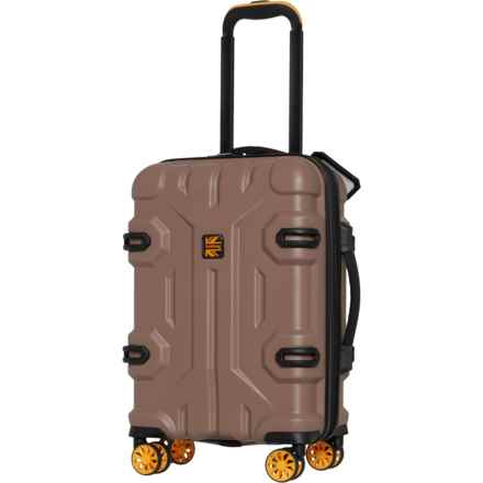BritBag 21" Shielding Carry-On Spinner Suitcase - Hardside, Expandable, Brownie-Cadmium Yellow in Brownie/Cadmium Yellow