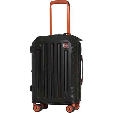 BritBag 21.7” Gannett Carry-On Spinner Suitcase - Hardside, Expandable, Dark Brown-Rust in Dark Brown/Rust