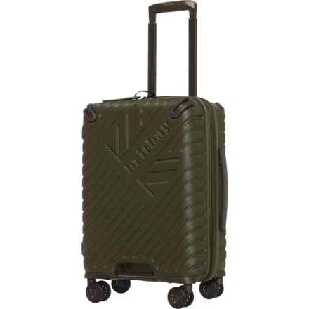BritBag 21.7” Glentress Carry-On Spinner Suitcase - Hardside, Expandable, Dark Olive in Dark Olive