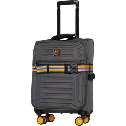 BritBag 22” Azerley Carry-On Spinner Suitcase - Softside, Expandable, Charcoal Grey in Charcoal Grey