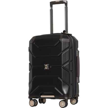 BritBag 22” Galloway Carry-On Spinner Suitcase - Hardside, Expandable, Dark Brown in Dark Brown