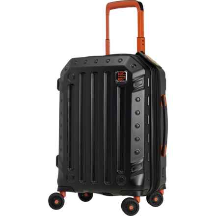 BritBag 22” Gannett Carry-On Spinner Suitcase - Hardside, Expandable, Black in Black