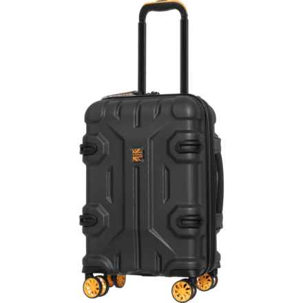 BritBag 22” Gannett Carry-On Spinner Suitcase - Hardside, Expandable, Black in Black