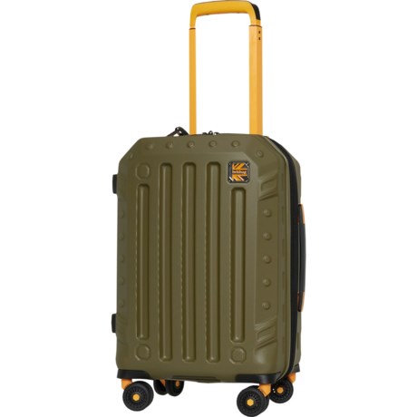 BritBag 22” Gannett Spinner Carry-On Suitcase - Hardside, Expandable, Dark Olive in Dark Olive