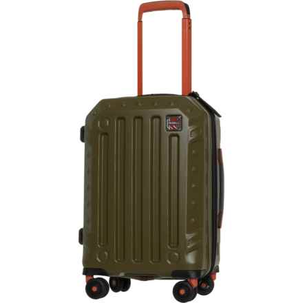 BritBag 22” Gannett Spinner Carry-On Suitcase - Hardside, Expandable, Dark Olive in Dark Olive
