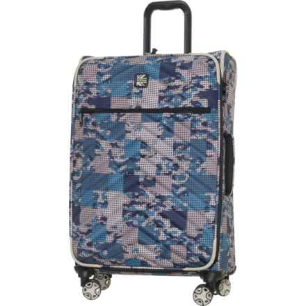 BritBag 25” Eluder Spinner Suitcase - Softside, Expandable, Cool Blue Camo in Cool Blue Camo