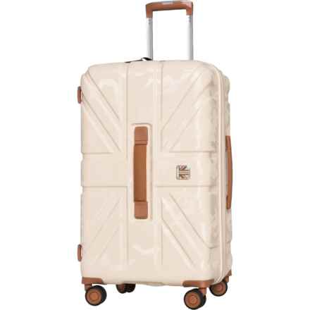 BritBag 27” Okavango Spinner Suitcase - Hardside, Expandable, White Cap Grey-Almond Trim in White Cap Grey/Almond Trim