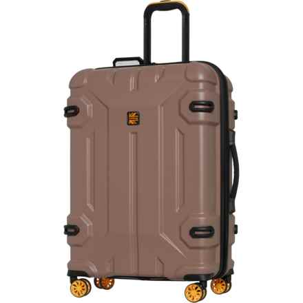 BritBag 27.4" Shielding Spinner Suitcase - Hardside, Expandable, Brownie-Cadmium Yellow in Brownie/Cadmium Yellow