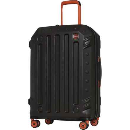BritBag 27.8” Gannett Spinner Suitcase - Hardside, Expandable, Dark Brown-Rust in Dark Brown/Rust